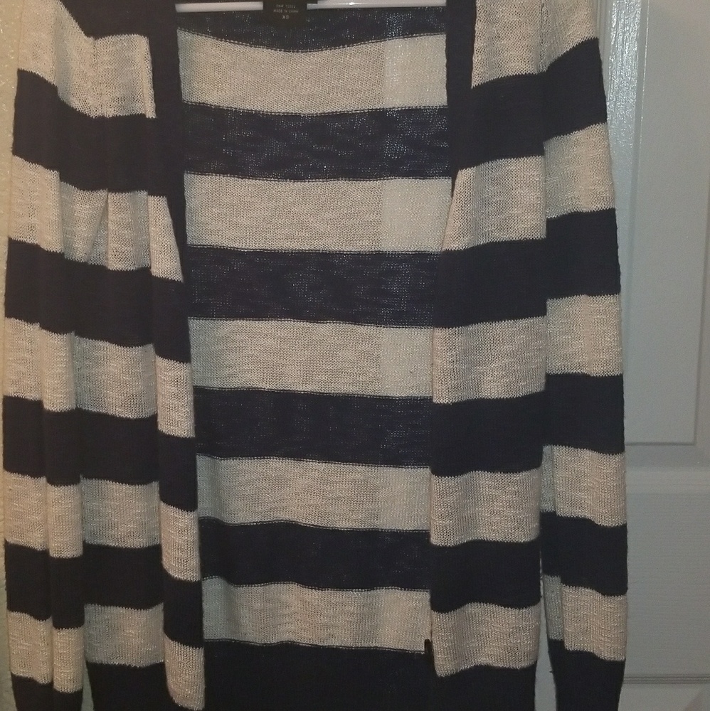 striped cardigan